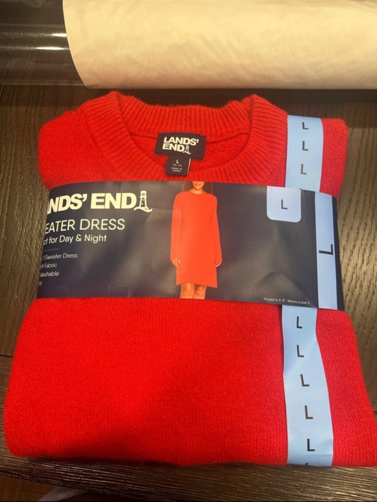 Lands' End Dresses & Skirts - Lands' End Red Sweater Dress